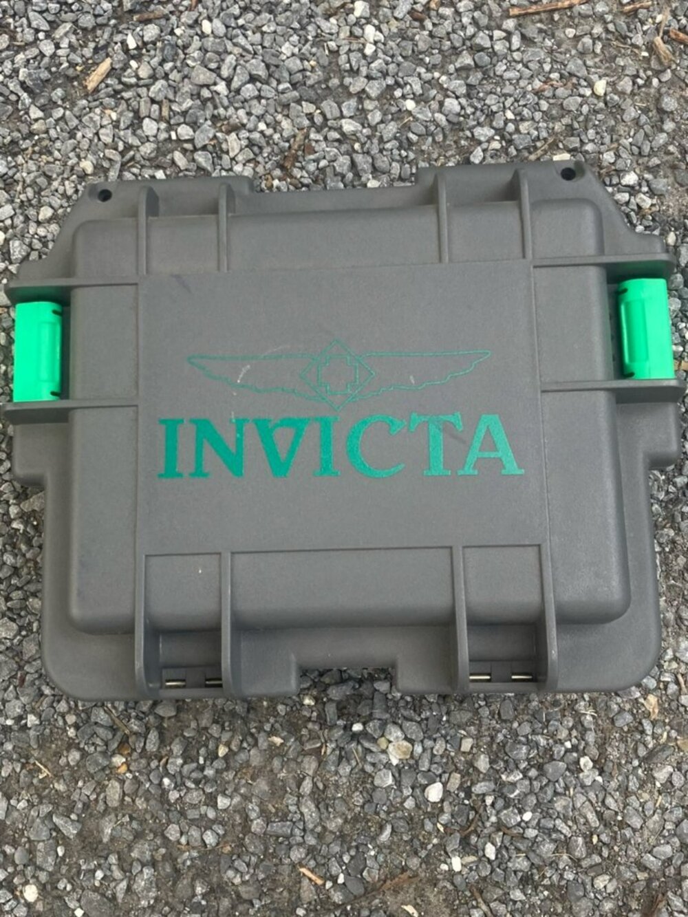 Invicta Gray & Green Impact Dive Watch Case CASE ONLY NO FOAM CUSHIONS